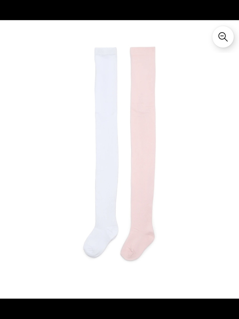 🌻 NWT Girls White & Pastel Pink 2 Pack Tights Size S (4-6)